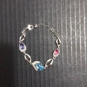 8” Multicolored crystal bracelet